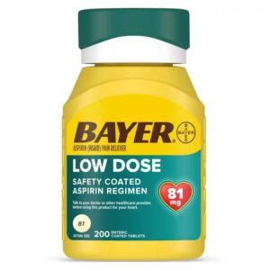 Bayer Aspirin Low Dose 81 mg Tablets – Bottle