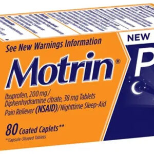 Motrin PM Pain Reliever & Nighttime Sleep-Aid Caplets 80 ct – 80 ct / Caplets / Each