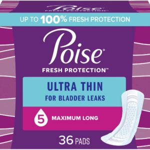 Poise Ultra Thin Maximum Bladder Control Pad – Pack of 36