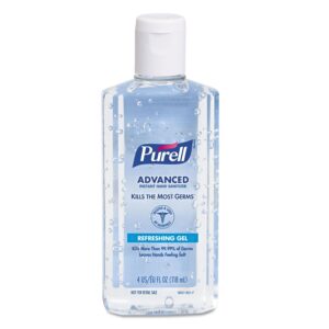 GOJO Purell Advanced Hand Sanitizer Gel, 4 oz, Portable Flip Cap Bottle – 4 oz / Each