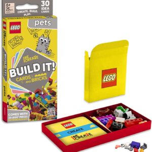 LEGO Recreate Activity Cards – Pets | Creative Pet Themed Building Game with 30+ Activity Cards & 25 LEGO Elements | Age