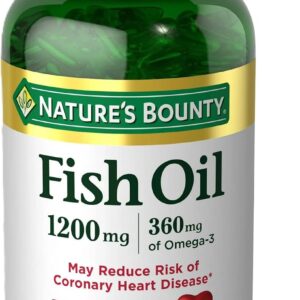 Nature's Bounty Fish Oil 1200 Mg, Omega-3, 200 Softgels (Pack of 1)
