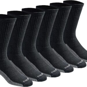 Dickies Men's Dri-tech Original Moisture Control Crew Socks, Available in M-xxl (6, 12, 18 Pairs)