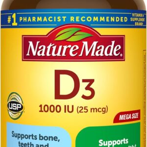 Nature Made Vitamin D3 1000 IU (25 mcg), 300 Vitamin D Softgels