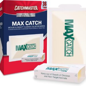 Catchmaster Max-Catch Glue Traps 36pk, Sticky Mouse Traps Indoor for Home
