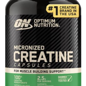 Optimum Nutrition Micronized Creatine Monohydrate Capsules, 100 Ct