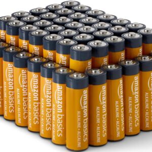 Amazon Basics 48-Pack AA Alkaline High-Performance Batteries, 1.5 Volt, 10-Year Shelf Life, Long-lasting, No Leakage