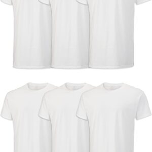 Fruit of The Loom Men's Crew Tee Undershirts, Moisture Wicking & Tag Free, Also Available in Big & Tall