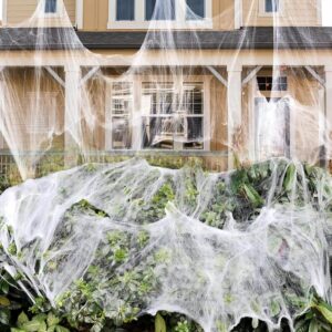 1000 sqft Spider Webs Halloween Decorations with 30 Fake Spiders