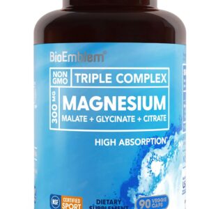 BioEmblem Magnesium Glycinate Complex, 300mg Per Serving, 90 Capsules