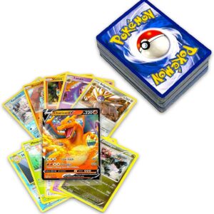 50+ Official Pokemon Cards Collection with 5 Foils in Any Combination and at Least 1 Rarity, GX, EX, FA, Tag Team, Or Se