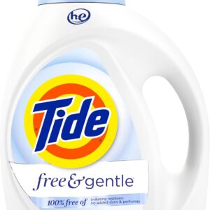 Tide Free & Gentle Liquid Laundry Detergent, 64 Loads, 84 fl oz, Tide Laundry Detergent, Clean Laundry Detergent