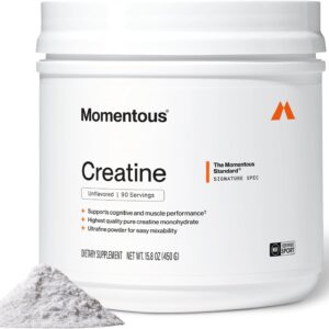 Momentous Creatine Monohydrate Powder, 5g per Serving, Unflavored