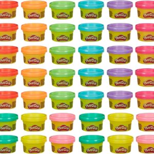 Play Doh Bulk Handout 42-Pack of 1-Ounce Modeling Compound Cans, Back to School Gifts, Prizes, & Party Favors, Kids Arts