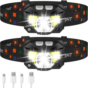 LHKNL Headlamp Flashlight, Lumen Bright Head Lamps LED Rechargeable Camping