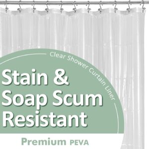 Barossa Design Oeko-tex Certified Shower Curtain Liner Standard Size, Clear