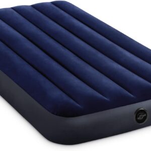 Intex 64757E Dura-Beam Standard Downy Air Mattress: Fiber-Tech - Twin Size - 10in Bed Height - 300lb Weight Capacity - P