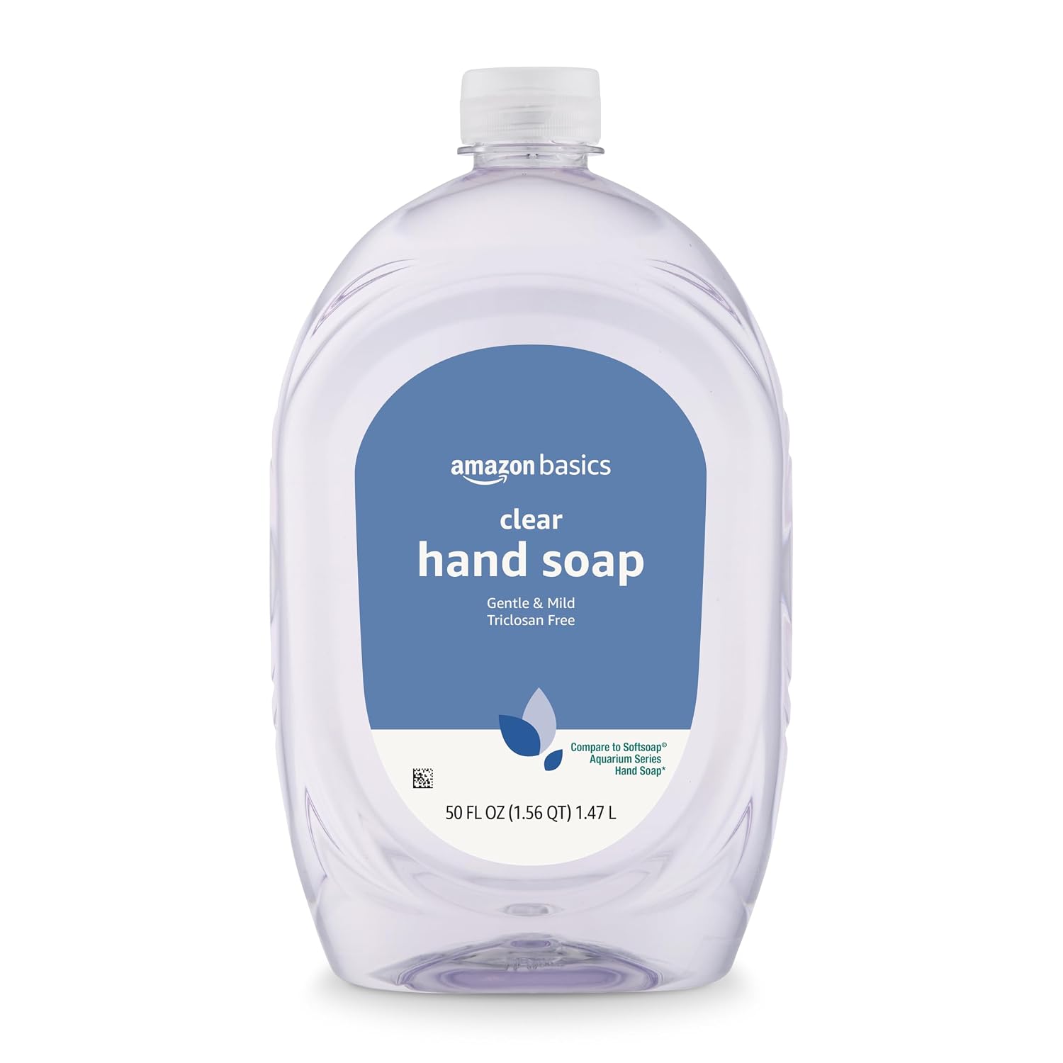 Amazon Basics Gentle & Mild Clear Liquid Hand Soap Refill, Triclosan-Free, Dermatologist-Tested, pH Balanced, Cruelty-Fr