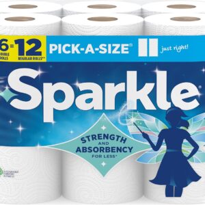 Sparkle Pick-A-Size Kitchen Paper Towels, 6 Double Rolls, 660 Sheets