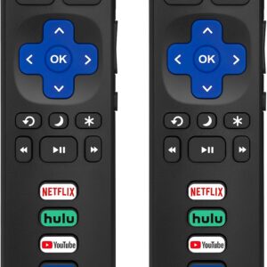 (2 Pack) Replacement Remote Control for Roku TV, for TCL Roku/Onn Roku TVs