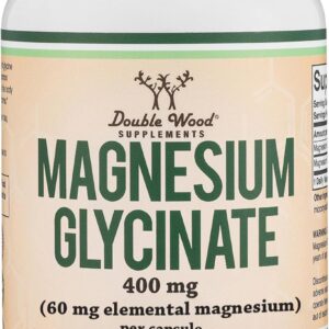 Magnesium Glycinate 400mg, Chelated Magnesium Supplement, 180 Capsules