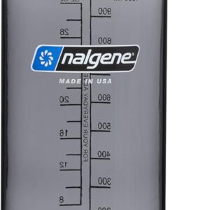 Nalgene 32 oz Wide Mouth Water Bottle, Gray w/ Black Lid