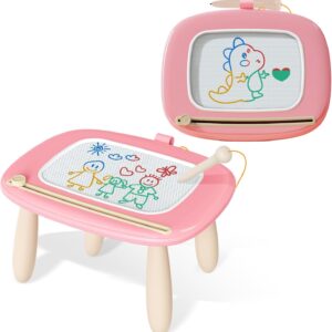 Kikidex Magnetic Drawing Board, Toddler Girl Toys for 1-3 Year Old, Doodle Board Pad Learning and Educational Toys for 1