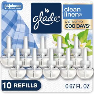 Glade PlugIns Air Freshener Refills, Clean Linen, 10 Count