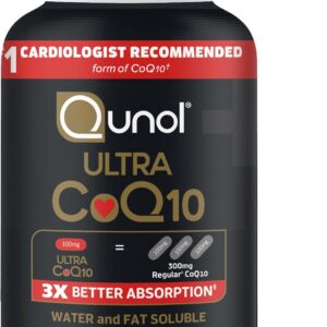 Qunol Ultra CoQ10 100mg, 3X Better Absorption, Antioxidant, 90 Softgels
