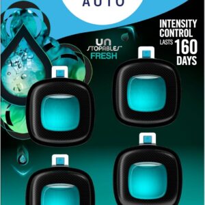 Febreze Car Air Freshener, Odor-Fighting Automotive Vent Clip, Scented Car Accessories, Long Lasting for Strong Odors, U