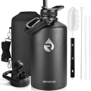 RAYMYLO One Gallon Water Bottle Insulated 128 oz, Stainless Steel