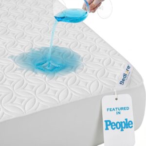 BEDLORE Waterproof Mattress Protector, Queen Size Mattress Pad Noiseless