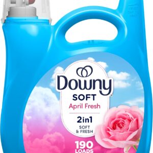 Downy Liquid Fabric Softener, April Fresh 2-in-1 Fresh & Soft, 140 Fl Oz, 190 Loads, Fabric Conditioner For Freshness An