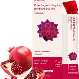 FOODOLOGY Coleology Cutting Jelly, Pomegranate Flavor, 10 Sticks