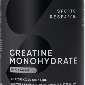Sports Research® Creatine Monohydrate Powder 5g, Unflavored (100 Servings)