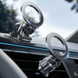 LISEN for MagSafe Car Phone Mount -Strong Magnets Magnetic Phone Holders for Your Car 3 in 1 Vent Dashboard Magnet Cell