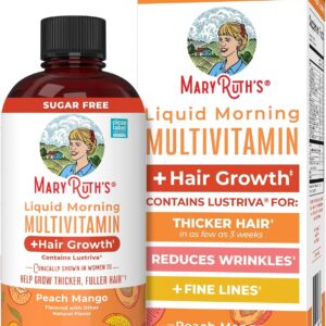 MARYRUTH'S Liquid Multivitamin + Hair Growth, Clinically Thicker Hair, 15oz