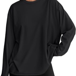 Trendy Queen Womens Oversized Long Sleeve Shirts Fall Tops 2026 Basic Tees