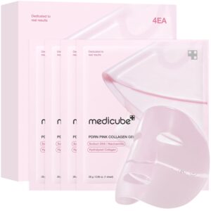 medicube Jelly Gel Mask with Salmon DNA PDRN Pink Collagen, 4EA