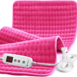 CooCoCo FSA Eligible 17 x 33 in Large Heating Pad, Pink
