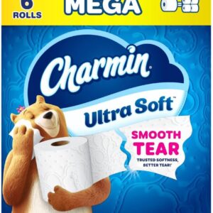 Charmin Ultra Soft Toilet Paper, 6 Mega Rolls = 24 Regular Rolls