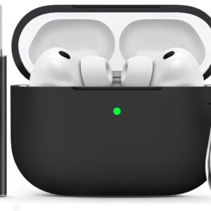Ljusmicker for AirPods Pro 3 Case 2025 with Cleaner Kit,Black