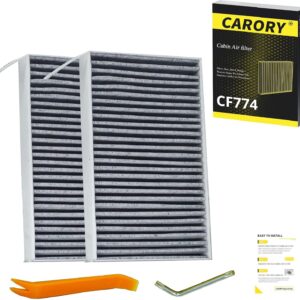 2PCS Cabin Air Filter with Activated Carbon for Tesla Model 3 (2017-2026), Model Y (2020-2026), OE# 1107681-00-A, CF1277