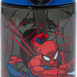 Zak Designs Marvel Spider-Man Sage 16oz Leak-Proof Straw Kids Water Bottle