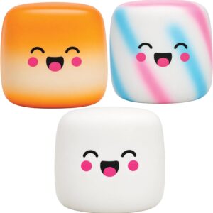 Squeeze Please 3 Pack Marshmallow Stress Relief Sensory Fidget Squishy Toy