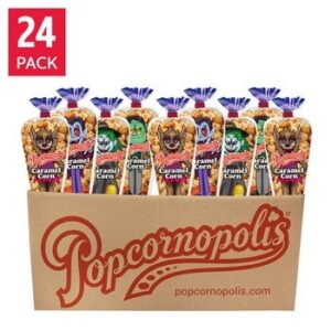 Popcornopolis Halloween Monster 2.2 oz Caramel Corn Mini Cones, 24 count