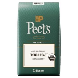 Peet's Organic Dark French Roast Ground Coffee, 32 oz