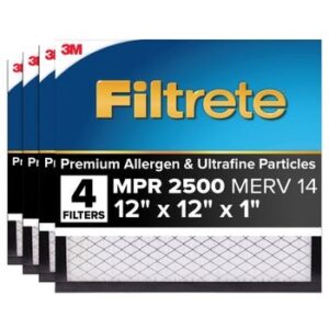 Filtrete Air Filter 1”, MPR 2500 MERV 14, High Performance Premium Allergen, Ultrafine Particles, Bacteria and Virus Fil