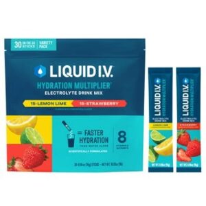 Liquid I.V. Hydration Multiplier, 30 Individual Serving Stick Packs in Resealable Pouch, Variety Pack