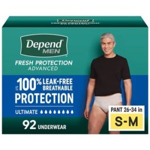 Depend Fresh Protection Advanced Incontinence Underwear for Men, Ultimate Absorbency